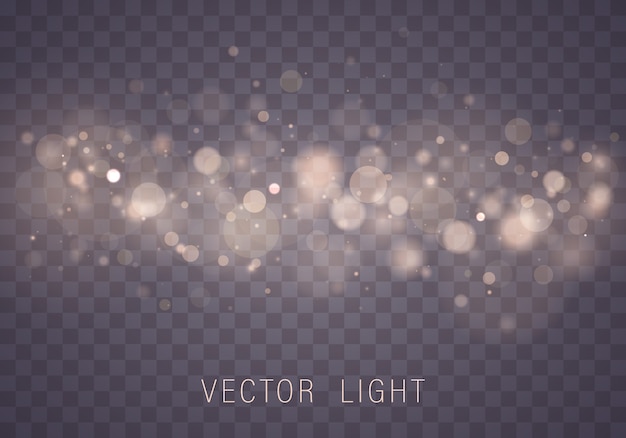 Abstrait avec effet bokeh or. Particules de poussière.