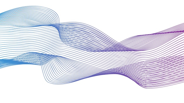 Abstrait élégant Avec Vague De Lignes Fluides