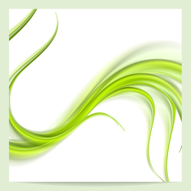 Abstrait élégant Vert Ondulé. Conception De Vecteur