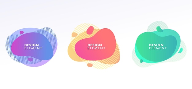 Abstrait Des éléments de conception graphique moderne Bannières et formes colorées dynamiques avec des lignes et des flux