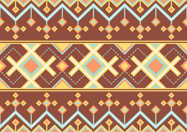 abstrait ethnique motif sans couture forme géométrique fond jaune vert et marron couleurs modèles de conception pour papier peint vêtements tapis emballage textile tissu
