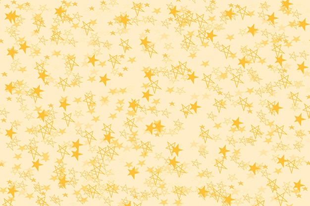 Abstrait étoile jaune dessiné à la main