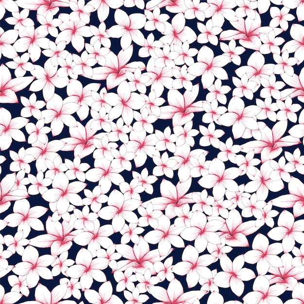 Abstrait De Fleurs De Frangipanier Rose Transparente Motif Floral.