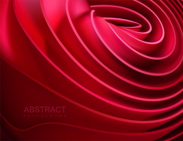 Vecteur abstrait avec forme en couches élastique rouge