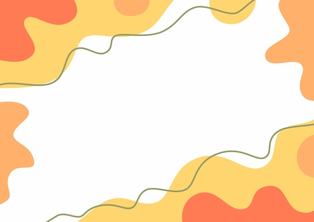 abstrait de formes fluides blanc et jaune
