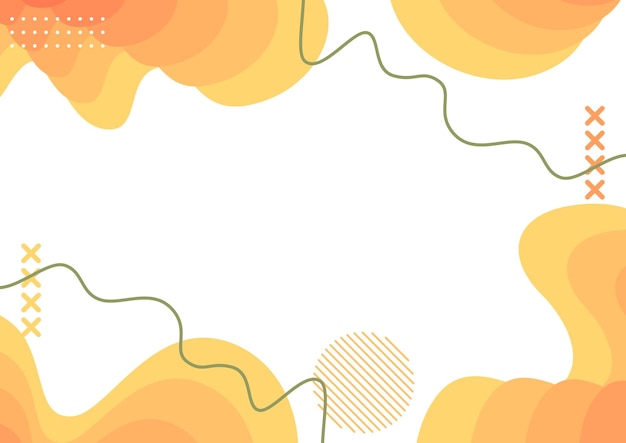 abstrait de formes fluides blanc et jaune