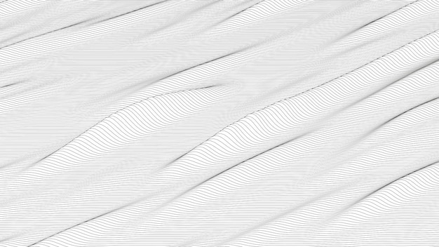 Abstrait Avec Des Formes De Lignes Déformées Sur Fond Blanc Ondes De Lignes Sonores Monochromes