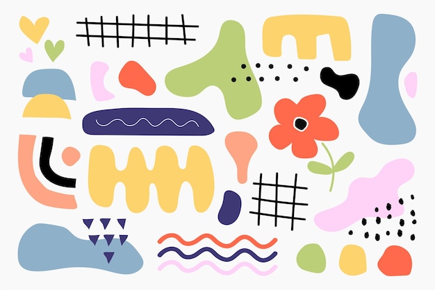 Abstrait de formes organiques dessinés à la main