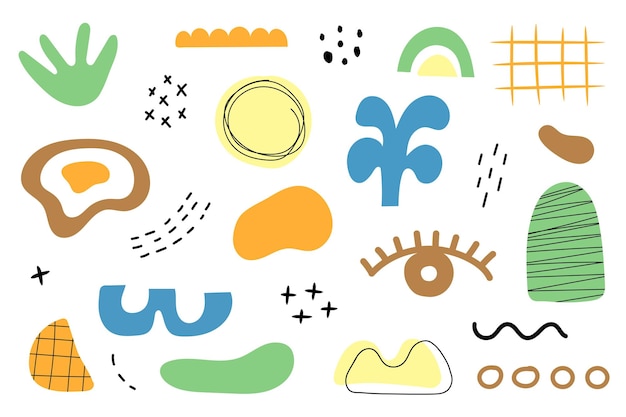 Abstrait de formes organiques dessinés à la main