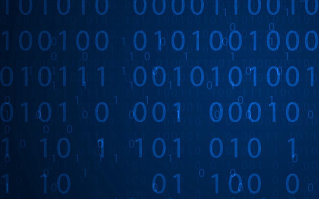 Abstrait futuriste avec code binaire