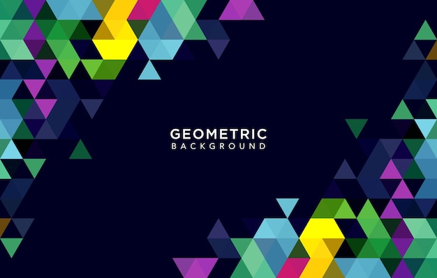 Vecteur abstrait géométrique bleu coloré avec des formes triangulaires