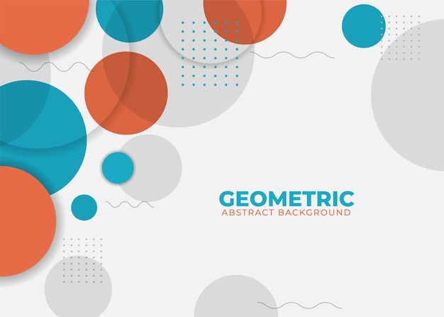 Abstrait Géométrique Coloré Avec Forme De Cercle