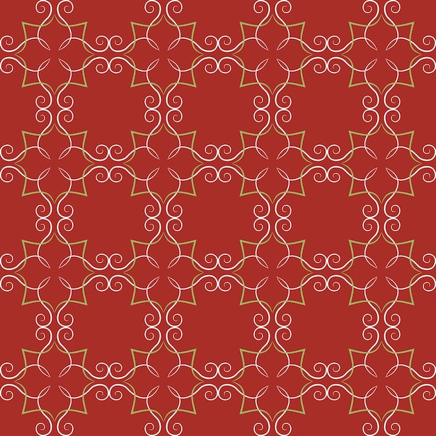 Abstrait Géométrique Floral Rouge Motif Transparent Fond Oriental