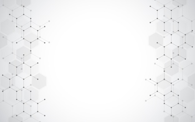 Abstrait géométrique avec motif hexagones. Concepts et idées pour la technologie, la science et la conception médicale. Illustration vectorielle.