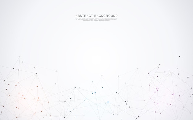 Abstrait géométrique avec points et lignes de connexion