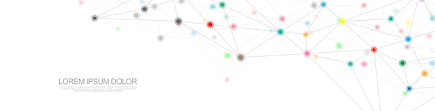 abstrait géométrique et reliant les points et les lignes. Connexion au réseau mondial. Technologie digitale