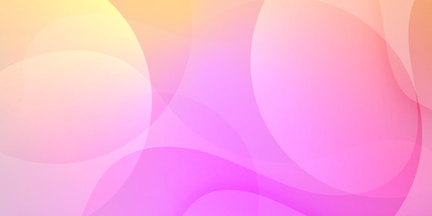 Abstrait Gradient rose et jaune avec des cercles qui se chevauchent