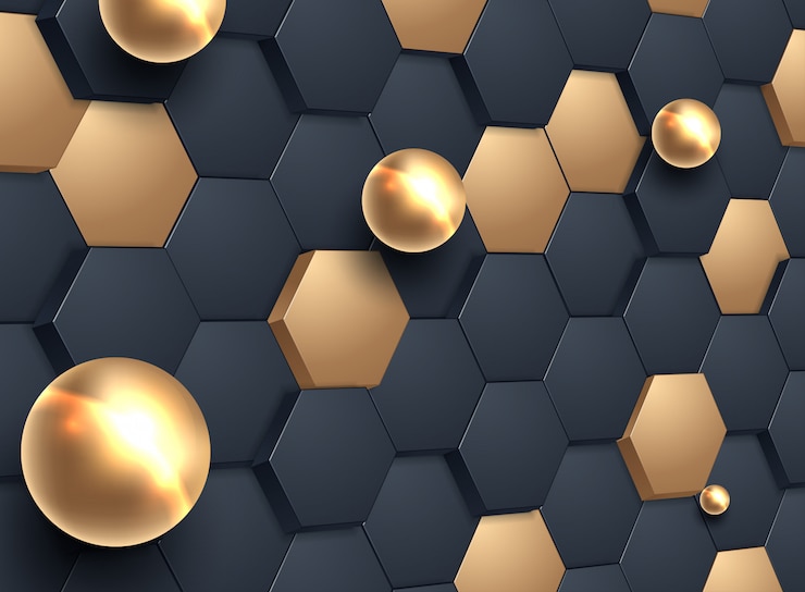 Vecteur abstrait hexagonal