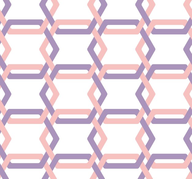 Abstrait Hexagone Lignes Complexe Rétro Géométrique Seamless Vector Pattern Tendance Mode Couleurs Parfait