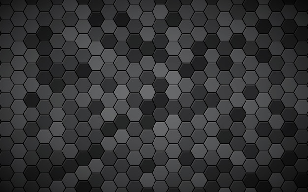 Abstrait hexagone noir