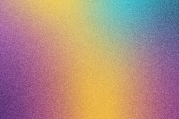 Abstrait Illustration granuleuse en gradient avec des teintes violettes jaunes et turquoises