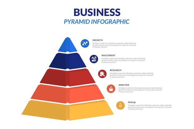 Abstrait Infographique numérique d'affaires 3D Peut être utilisé pour le flux de travail processus bannière de pyramide d'affaires