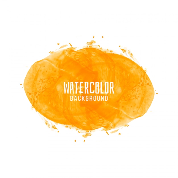 Vecteur abstrait jaune design aquarelle