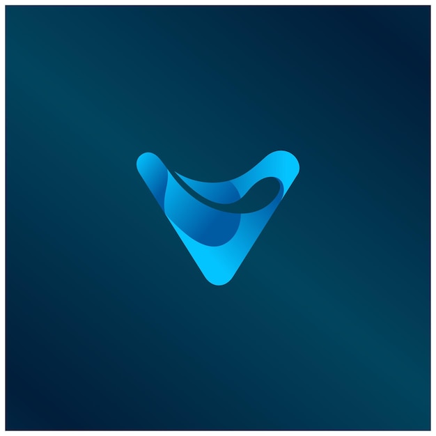 Abstrait de la lettre V Tech Logo Design Vector Stock Moderne créative Abstrait du triangle du logo Design V