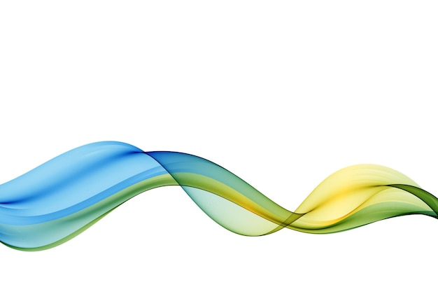 Vecteur abstrait de lignes lisses colorées élément de conception d'onde vectorielle transparente