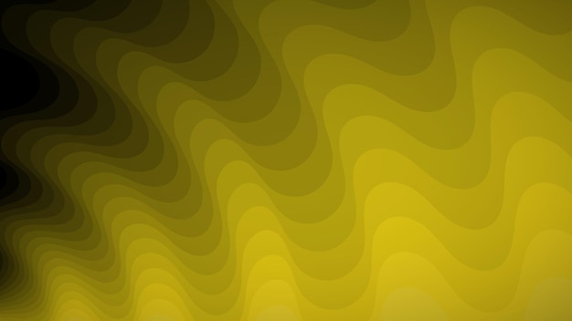 Abstrait De Lignes Ondulées Dans Les Tons De Jaune