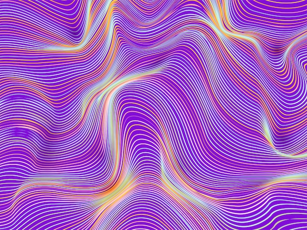 Abstrait avec des lignes ondulées obliques.