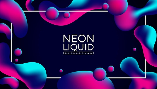 Abstrait Liquide Néon Futuriste