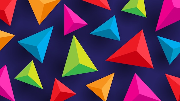 Abstrait Lowpoly Coloré