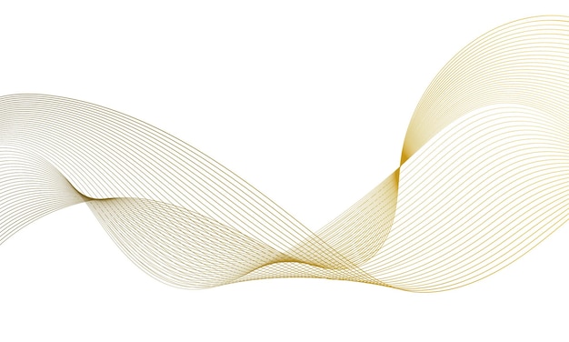 Abstrait de luxe blanc et or avec vague.