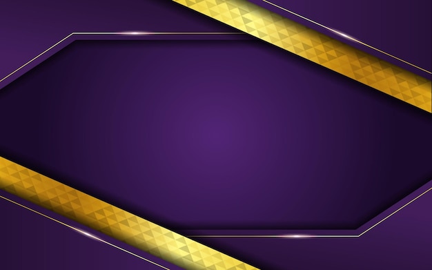 Vecteur abstrait de luxe violet et doré élégant avec motif texture