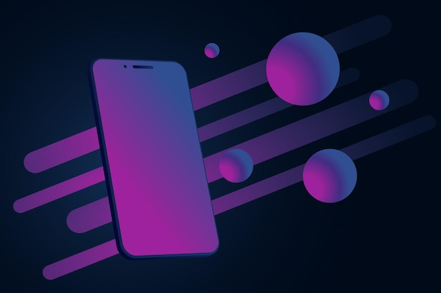 Abstrait à la mode avec smartphone ou téléphone Concept de technologie de conception pour bannières