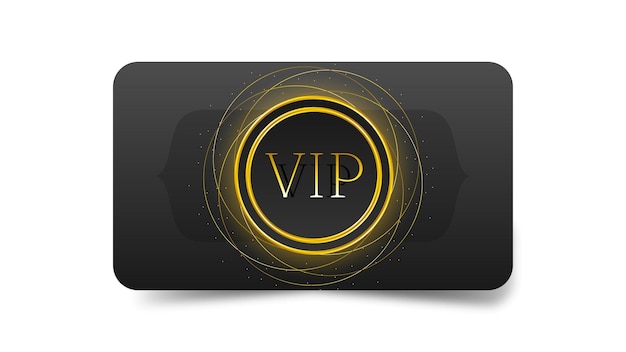 Abstrait Modèle De Carte Vip D'or Foncé Et Noir Style De Conception Vectoriel Premium Modèle De Luxe Premium