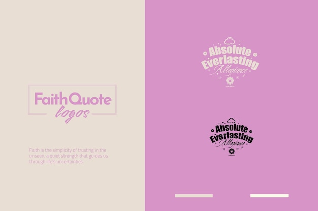 Abstrait Le Modèle De Faithlogo Bundle Branding Dans Le Style Classique