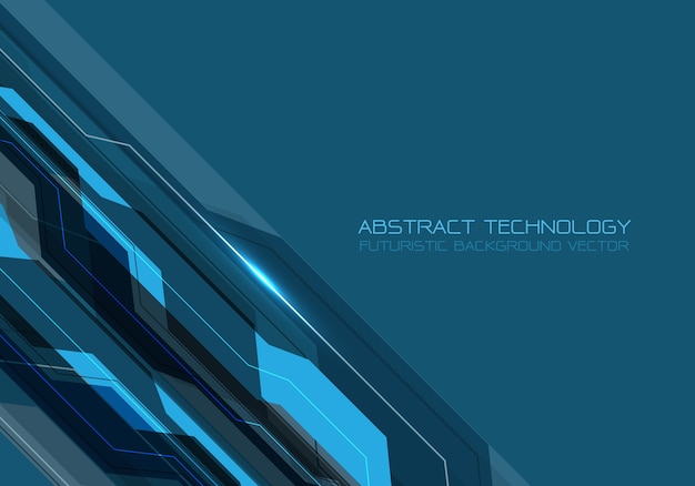 Abstrait Moderne Bleu Ligne Grise Technologie Futuriste.