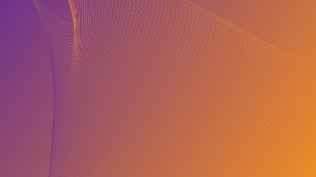 Abstrait Moderne Avec élément De Vague De Lignes Et Dégradé De Couleur Violet Orange