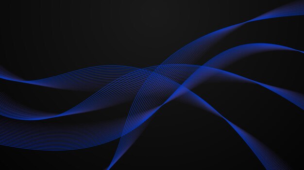 Abstrait moderne gradient bleu coulant des lignes d'onde concept de technologie futuriste