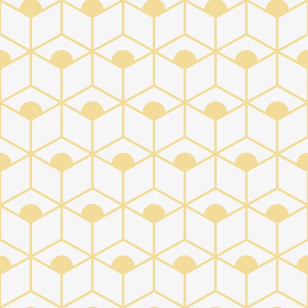 Abstrait motif géométrique sans couture simple point d'or dans la texture de ligne de cube sur la conception de fond blanc pour l'élément de bannière web motif géométrique carreaux de papier peint monochrome