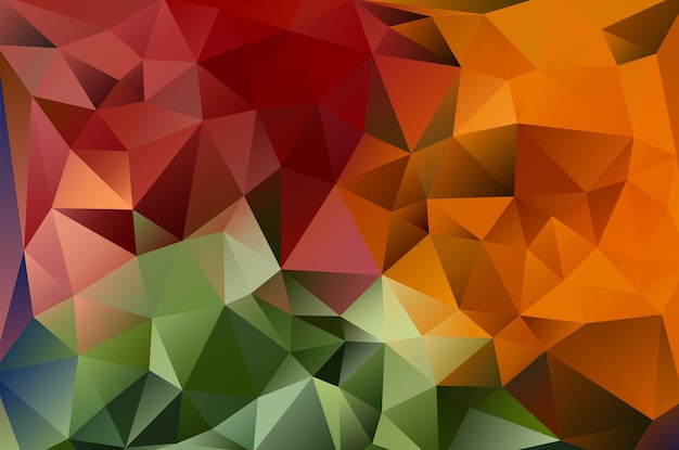 Abstrait multicolore de vecteur de triangles géométriques effet