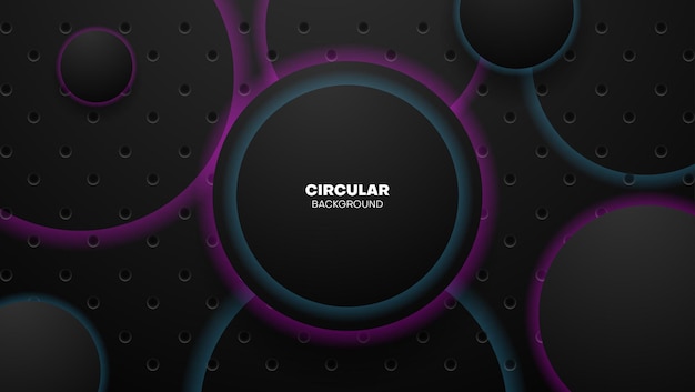 Vecteur abstrait néon circulaire background.futuristic background design.metal texture design