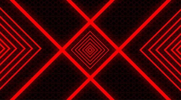 Abstrait néon rouge foncé abstrait fond de jeu futuriste avec un motif hexagonal lumière rouge foncé