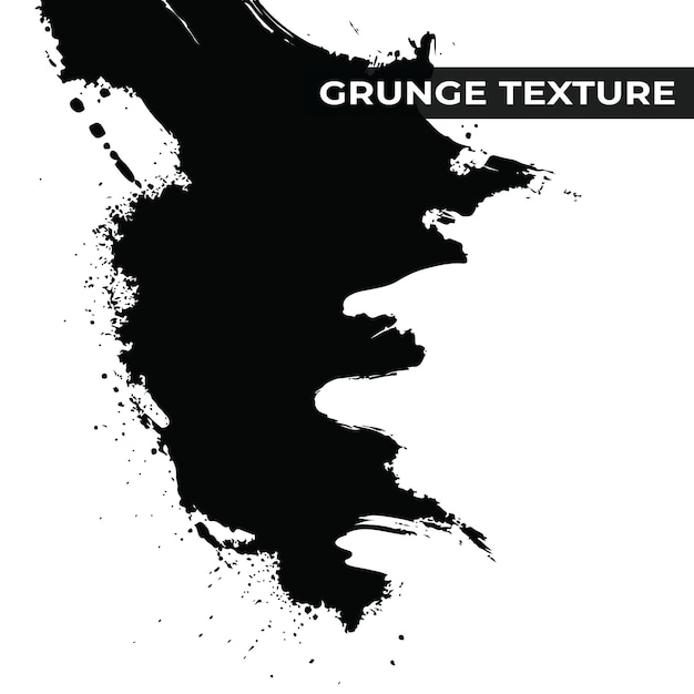 Abstrait noir et blanc coup de pinceau Grunge Texture d'arrière-plan Vecteur