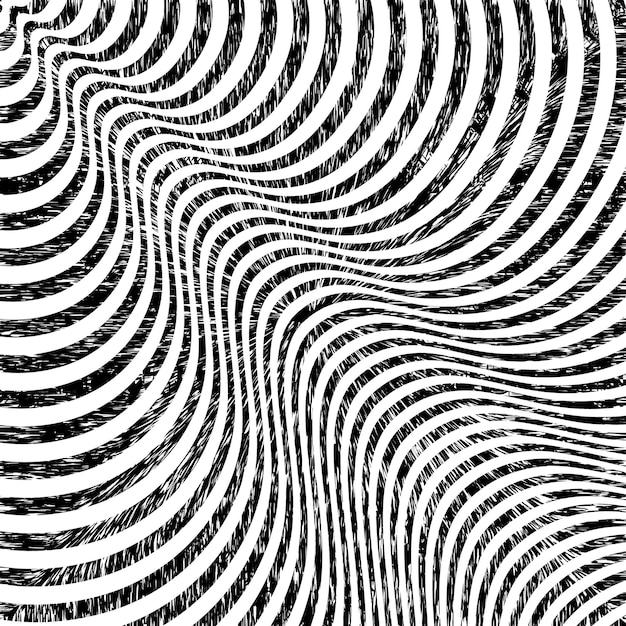 Abstrait Noir Et Blanc Torsadé Illusion D'optique De Surface Déformée Rayures Torsadées Illustration Vectorielle