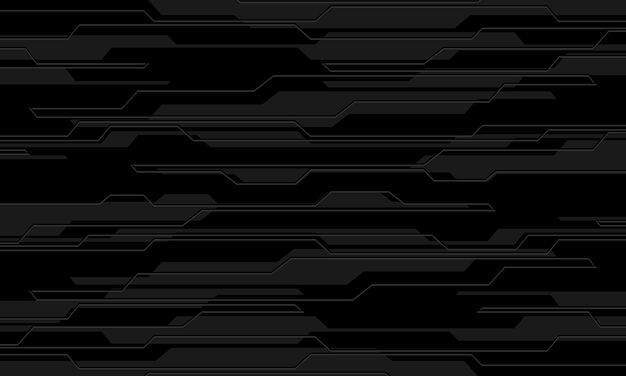 Abstrait noir gris cyber géométrique design futuriste technologie moderne vecteur de fond