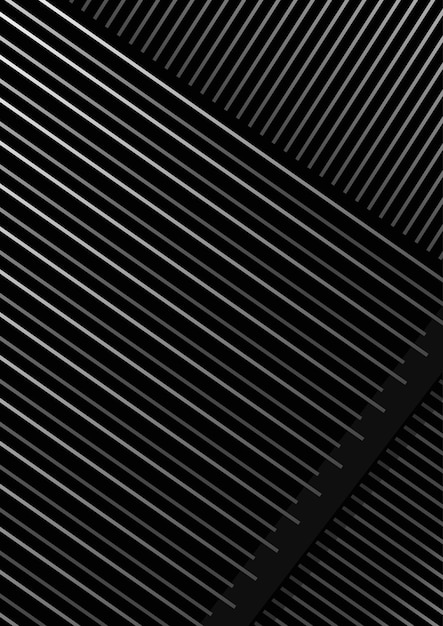 Vecteur abstrait noir avec des lignes diagonales