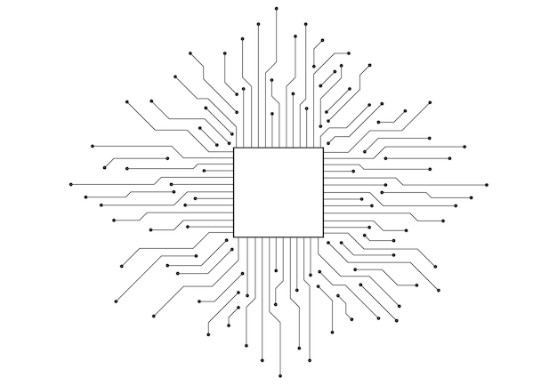 Abstrait Numérique Avec Texture De Circuit Imprimé Technologique Illustration De La Carte Mère électronique Concept De Communication Et D'ingénierie Illustration Vectorielle